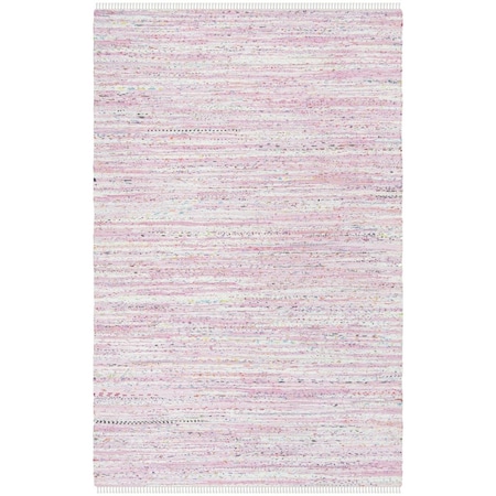 Safavieh Rag Rectangle Hand Woven Rug Light Pink & Multi Color- 6 x 9 ft. RAR125E-6